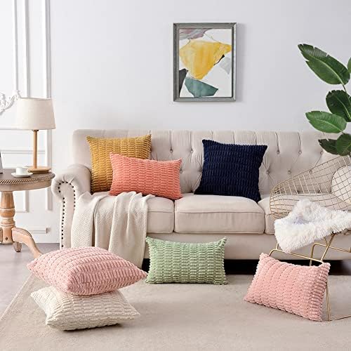 Homi Fancy 2 Pacote Sage Green Decorativo Tamas de travesseiro de 18x18 polegadas Para sofá de sala de estar sofá,