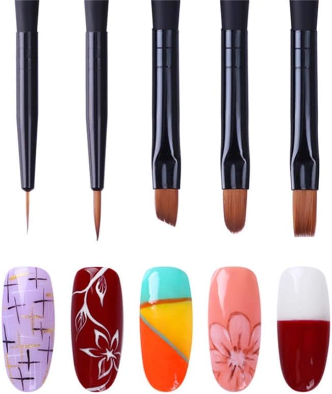 CLGZS Manuse preto impressão de unhas caneta acrílica unha arte pincel em gel pincel de arte unhas para desenhar ferramentas de unhas