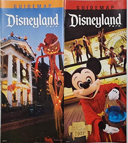 Disneyland Park Conjunto de 8 guias turísticos de mapa com mansão assombrada princesas Mickey Goofy Christmas Acabou de Merrier PMA27