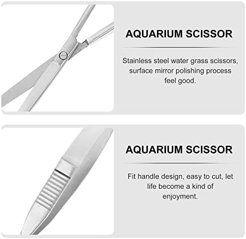 Balacoo Fish Tank Acessórios de maquiagem Tool Spatula Tool Spelless Spring Scissor Aquário portátil Clipper Profissional