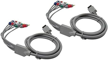 XspeedOnline 2x componente de TV HD de 6ft RCA Vídeo Av Cable Plug Plug para Nintendo Wii U Wii