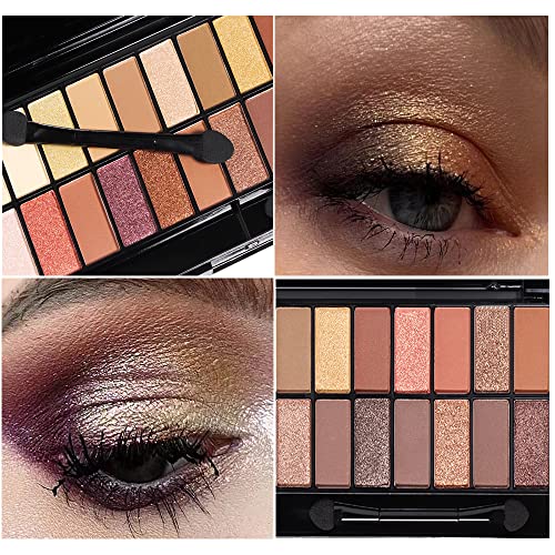 MEIBANFA 28 Paleta de sombra de olho de cor, maquiagem de maquiagem de maquiagem para olhos fosco e brilhante à prova d'água
