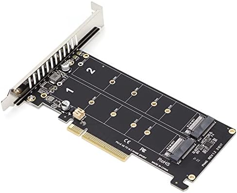 Cartão adaptador de computador, ph45 dual m.2 nvme ssd para pcie x8 m key rard disive conversor leitor cartão de expansão