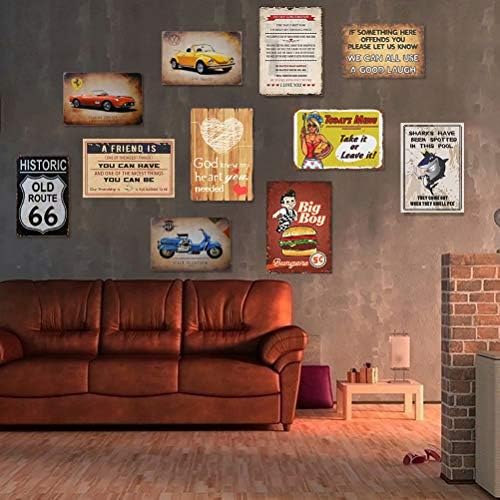 Sinal de metal retrô signo de lata vintage hamburgo signo para placas Poster Cafe Wall Art Gift 8 x 5,5 polegadas