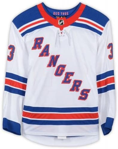 Fredrik Claesson New York Rangers Usado 33 White Set 3 Jersey da temporada 2018-19 NHL - tamanho 58 - jogo usado na NHL Jerseys
