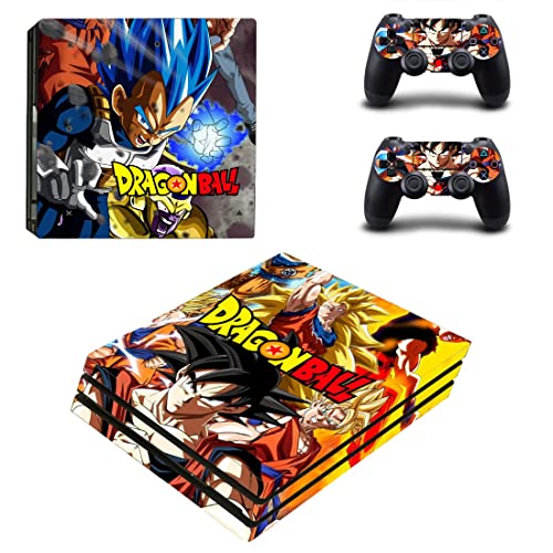 Anime Drago e Balões VIP Son Goku, Vegeta, Super Saiyan PS4 ou PS5 Skin Stick para PlayStation 4 ou 5 Console e 2 Controllers Decalk Vinyl - V1885