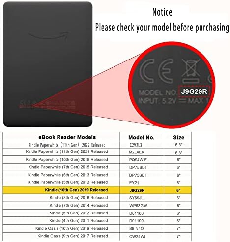 Caso para 6,8 Kindle Paperwhite KPW 5 Kindle Signature Edition - Capa de luva de couro PU Premium, Mocha Yellow