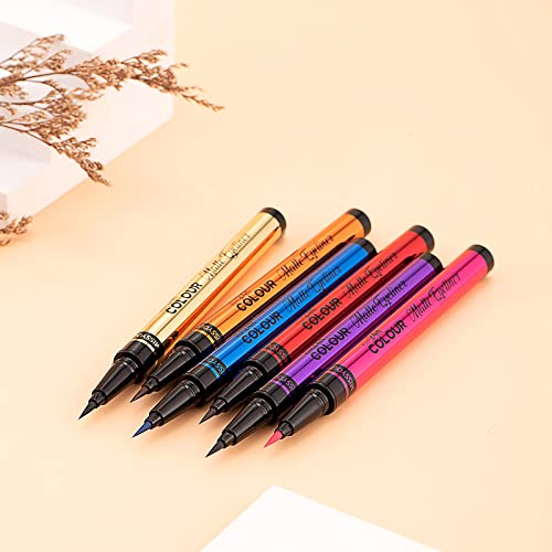 1pc Eyeliner Matte Eyeliner Lápis Pigmentado à prova d'água à prova dura do linear de olhos duradouros, presente de maquiagem