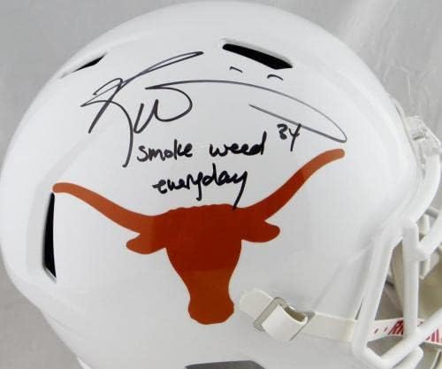 Ricky Williams assinou Longhorns F/S Riddell Speed ​​Helmet com Insc -jsa W Auth *BTW - Capacetes da faculdade autografada