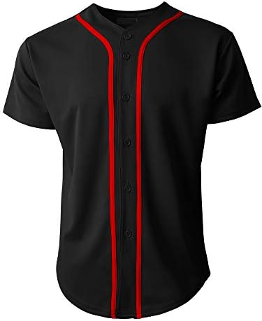 Ma Croix feito nos EUA Mens Premium Button Down Down Baseball Jersey Team Uniform Hip Hop Urban Tee Shirt