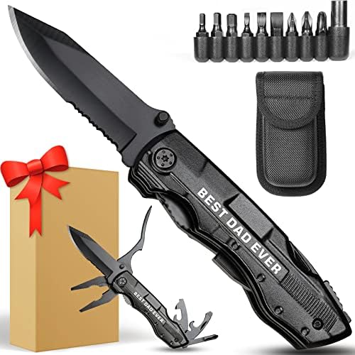 Presentes para namorado pai, faca multitool Melhor namorado de todos os tempos+faca multitool Melhor pai de todos os tempos para