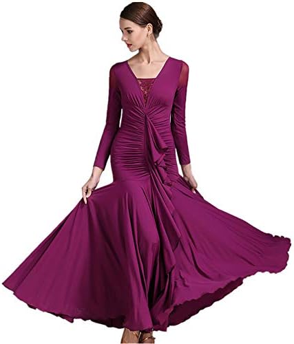 Vestido de Walt Vienense Vienneso para festa Rumba Rumba Rumba Rumba Tango Flamenco Dança Vestir Mulheres