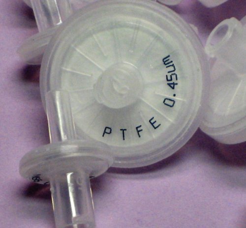 Filtros de seringa 1200121 LabExact, não estéril, PVDF, 0,45μm, 13mm