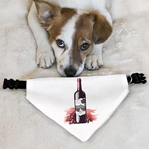 Wine Print Pet Bandana Collar - Garraf Cola de garrafa - Art Dog Bandana - S