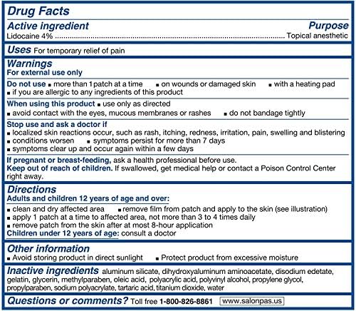 Salonpas lidocaína Dor aliviando o manchas de gel de força máxima!