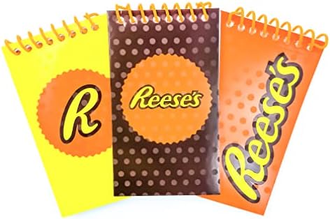 Scenticorns Hersheys Reeses Chocolate 3CT Noços - Mini crianças escrevendo bloco de notas - Kids Doodling Paper - Pocket Notebook