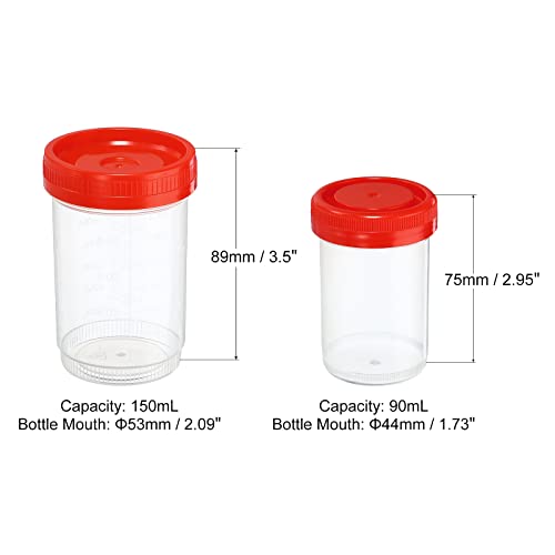 Patikil 90ml 150ml de xícaras de amostra, 1 conjunto de recipientes de amostra, à prova de vazamento Trepa para casa