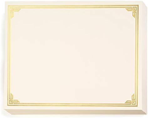 PaperDirect Gold on Cream Classic Specialty Certificates, 8½ x11, detalhes em folha, 50 contagem