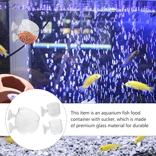 Housoutil Aquarium Plants Plantas de vidro Tigela de peixes 6 PCs Aquário alimentador de vermes vivos Red Cone Alimentador de