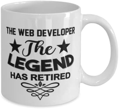 Desenvolvedor da web Caneca, The Legend se aposentou, idéias de presentes exclusivas para desenvolvedores de web, Coffee Canek Tea