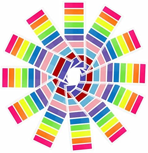 Lusy dm 2400 peças marcadores de página guias de livro guias de índice colorido