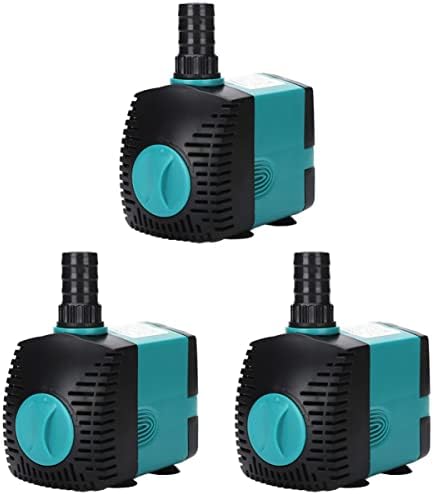 IPETBOOM 3pcs peixe azul com água de filtro de água Circulação do céu Ponto Pond Pond Submissível Subtion Aerador Limpador de aerador W Sistema hidropônico do estatuário do plugue dos EUA Copo mini-tanque Aquário