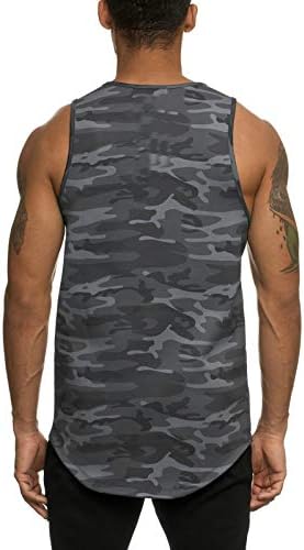 Tampa do tanque masculino da Navyoom, camisa de moletom com moletom sem mangas camisetas casuais colete de exercícios musculares