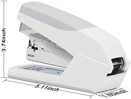 Miancheng Stapler, com 2000 grampos, para escritório ou mesa, capacidade de 25 folhas, salvamento de esforço, não deslizamento, azul, cinza, branco