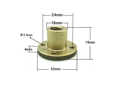 RELIABOT 300MM T10 TR10X2 PARAFUSO DE CAIXO E KIT DE NUTA DE BRASS LINHA MLANEIRA DA MLANE