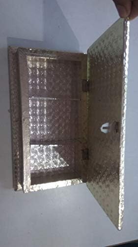 Compra inteligente de compra de madeira e alumínio 3 Compartimento Retângulo Especiarias Caixa/caixa de masala/caixa de frutas secas - 11 por 6