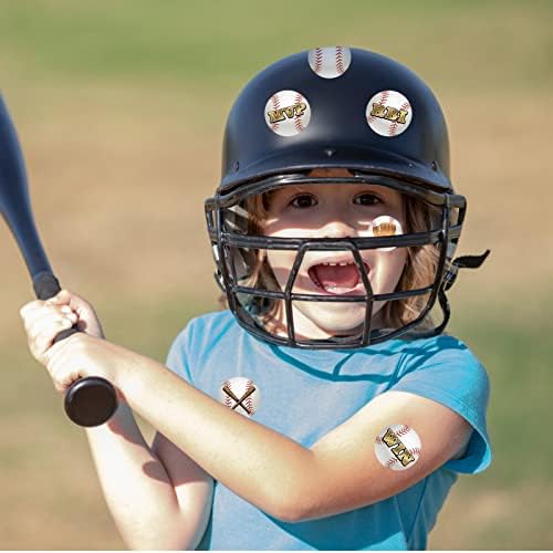 300 PCs 12 folhas adesivos de capacete de beisebol de 1,18 polegadas adesivos de beisebol à prova d'água adesivos de capacete