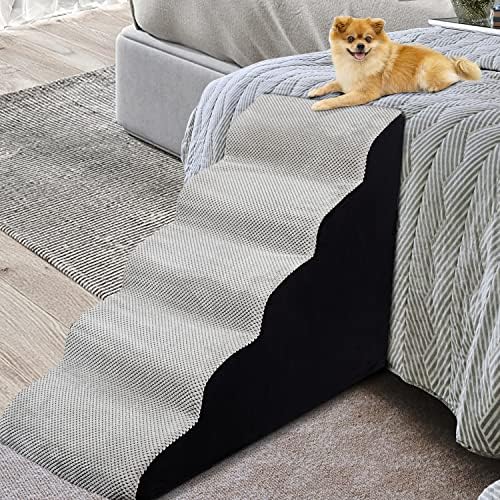 A.FATI 24,4 '' escadas para cães para camas altas, 5 camadas de espuma de alta densidade etapas/rampa para cães, gatos e animais