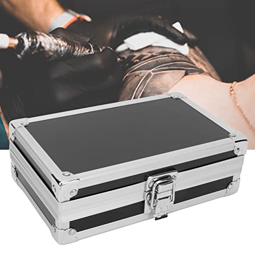 Caixa de ferramentas de máquina de tatuagem, capa multifuncional portátil portátil de alumínio para ferramentas de maquiagem