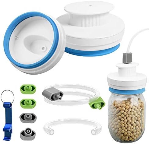 Kit de selador de jarra de pedreiro para selador de vácuo de alimentos, kit de selador de vácuo de pedreiro regular e largo
