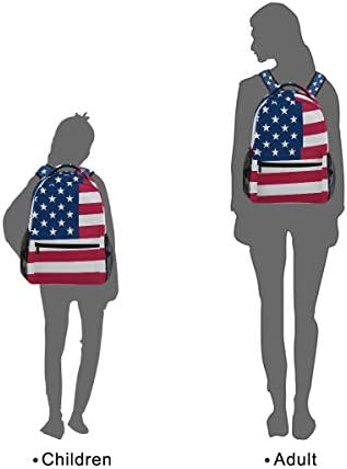 Backpack Travel Travel American Flag School Bookbags Saco de laptop de ombro Daypack College para mulheres meninos meninos