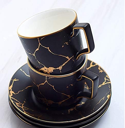 Cujux Marble Cerâmica Cépo de Copo Colher de Colher 200 ml Copa de Tea Nórdica Copa Porcelana Mate