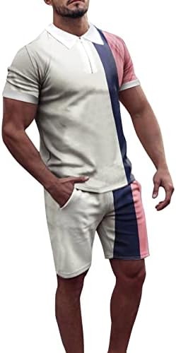 T-shirt masculino de camisetas impressas e shorts Conjunto de shorts Sports Sports Polo Tops Treinout Sports Golf Roupfits