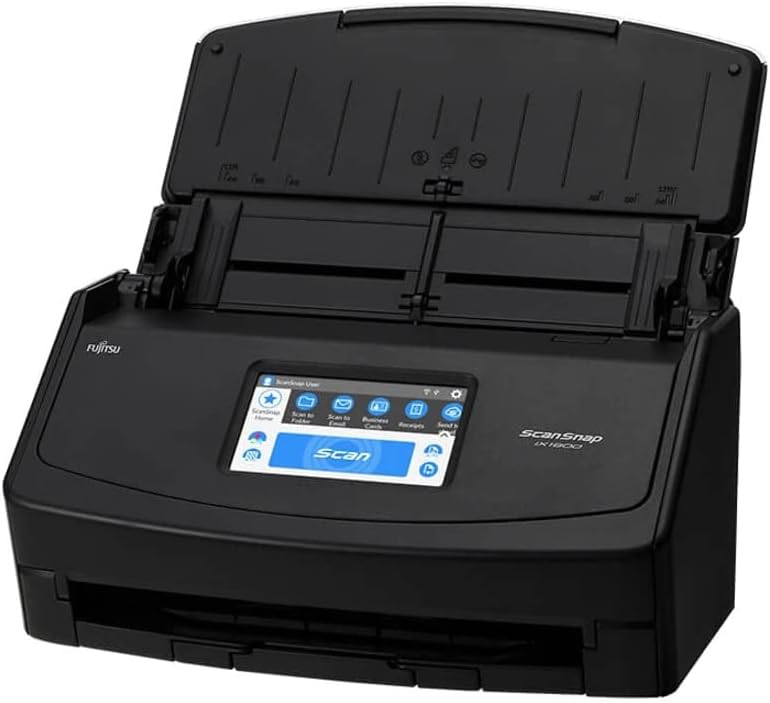 ScanNAP IX1600 Premium Color Duplex Document Scanner para Mac e PC com Plano de Proteção de 4 anos, Black