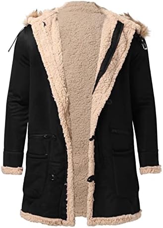 Jaquetas de inverno masculino, casaco de neve com pesos pesados ​​com casaco de algodão regular de algodão masculino jaquetas de lã
