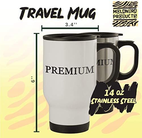 Molandra Products Cereal Day - Caneca de viagem de aço inoxidável de 14 onças, branco