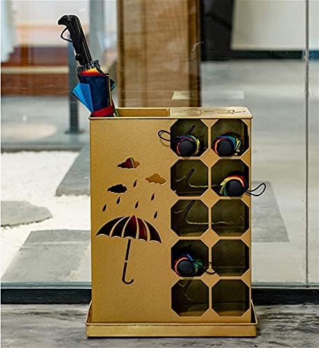 Xhalery Umbrella Rack Stand, guarda-chuva, guarda-chuva Stand Stand Golden Metal, grande capacidade para negócios de hotel,