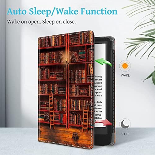 Stand Case for Kindle Paperwhite 11th Gen and Signature Edition - com despertar/sono automático, capa de PU com alça de mão, apenas