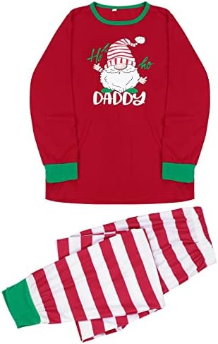 Família correspondendo pijamas de ano novo, pijamas de Natal para a equipe de família e uma roupa de família para a família para a FA para FA