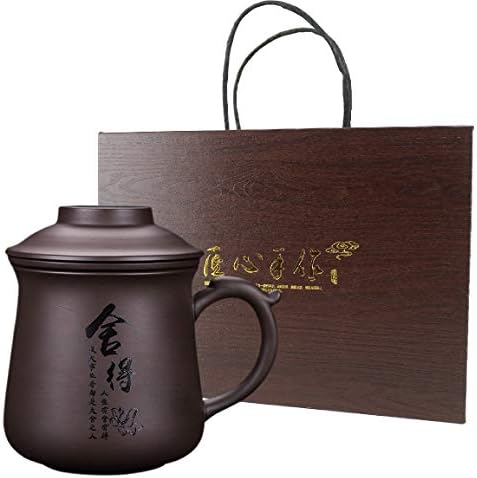 Aeseark Copa de chá chinesa Conjunto de chá portátil de barro portátil, xícara de cerâmica, conjunto de chá de viagem Conjunto de chá