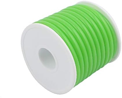 X-dree 2,5 mm x 5,2 mm de tubo de tubo de silicone verde Rolo de tubo de 5m de comprimento para combustível a gás 5pcs (2,5 mm x 5,2