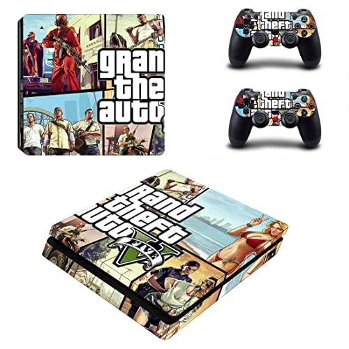 Para PS5 Disc - Game Grand GTA Roubo e Auto PS4 ou Ps5 Skin Skin para PlayStation 4 ou 5 Console e Controladores