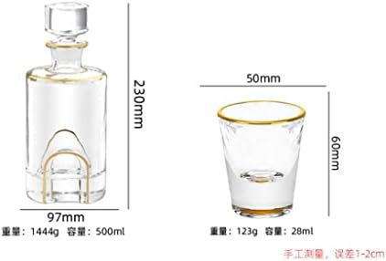 Liuzh Gold Glass Home Products Bohemian Classical Glass Conjunto de vidro leve Luxurys Liquor Glass One-Sip Conjunto