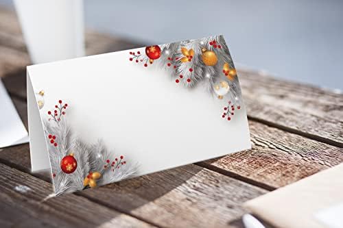 Rótulos de barraca de comida de natal - Coloque cartões para o Natal, Cartões de lugar de mesa - Perfeito para cartões de lugar de