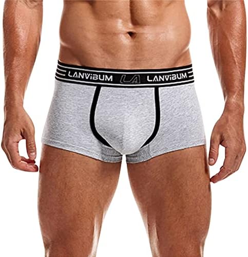 Shorts de boxe para homens embalam shorts sexy calcinha calcinha de boxe sólida masculino masculino de roupas íntimas casuais masculino