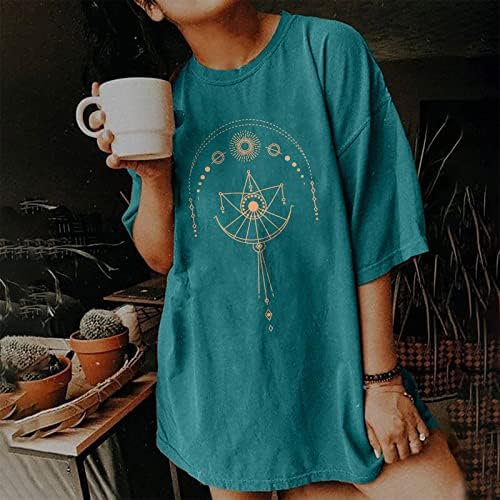 Camisa vintage feminina Sun Moon Graphic camise
